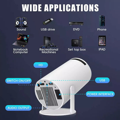 Mini Projector - 4K Support | Smart & Portable Home Theater